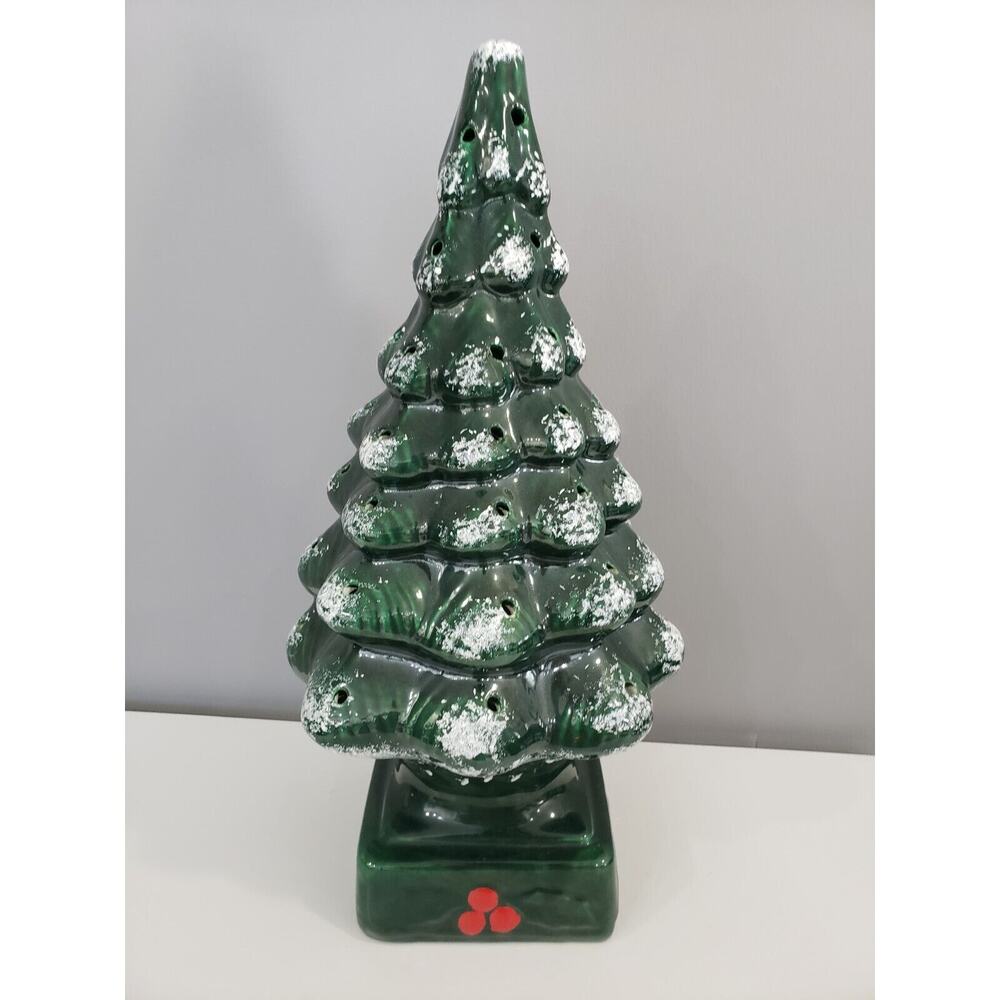 STUNNING Vintage Ceramic Mold Christmas Tree Rainbow Light Up 80s 90s Decor MCM
